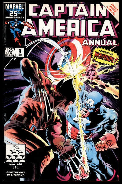 Captain America Annual #8 Marvel 1986 (NM-) Classic Zeck Cover