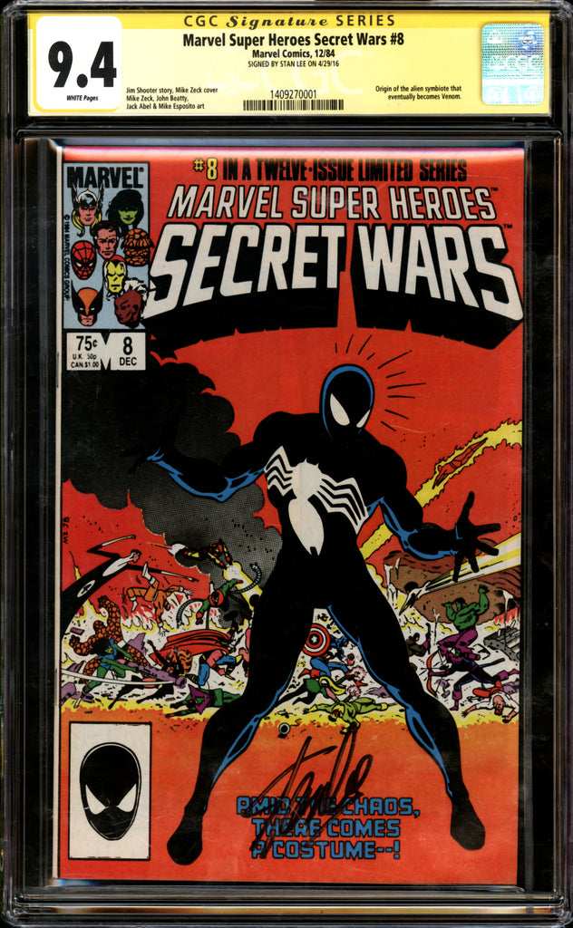 Marvel Super Heroes Secret Wars #8 CGC 9.4 (1984) SIGNED BY STAN