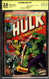 Incredible Hulk #181 CBCS 3.5 Signed by Todd McFarlane 1st App. of Wolverine!