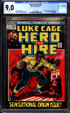 Hero For Hire #1 CGC 9.0 (1972) Origin & 1st App. of Luke Cage
