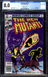 New Mutants #1 CGC 8.0 (1983) 2nd New Mutants Canadian Price Variant