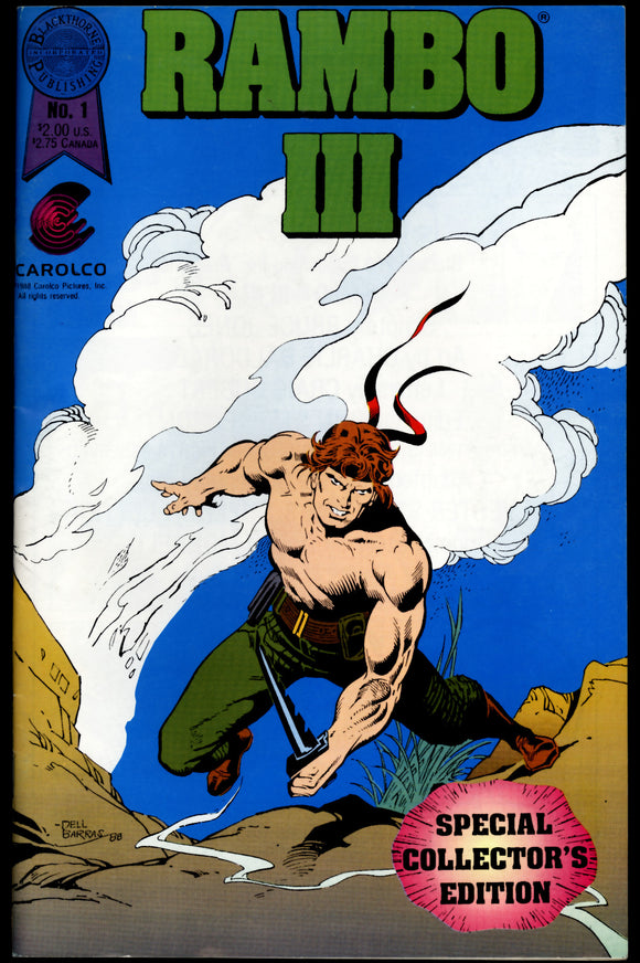 Rambo III #1 Blackthorne 1988 (FN/VF) 1st Rambo in Comics