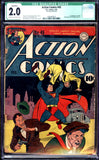 Action Comics #45 CGC 2.0 (1942) 1st Appearance of Stuff - QUALIFIED
