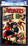 Avengers #4 CGC 5.0 (1964) 1st Silver Age App. of Captain America