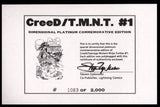 Creed/Teenage Mutant Ninja Turtles #1 (NM) 1996 Platinum Edition W/COA