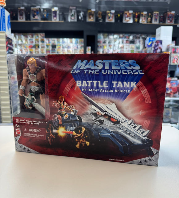 2001 Mattel Masters of the Universe He-Man Battle Tank OPENED CIB