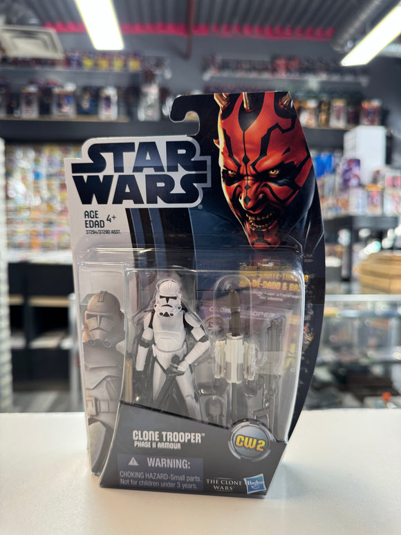 Star Wars Clone Wars Clone Trooper Phase II Armor Action Figure SEALED NIP