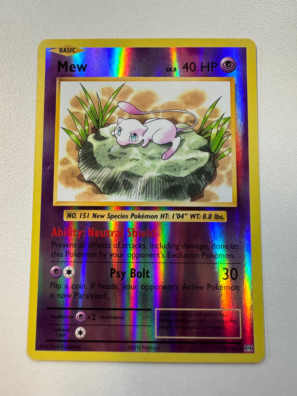 Pokemon TCG Mew 53/108 XY Evolutions Reverse Holo Ultimate Key Issue Comics Pokemon TCG Mew 53/108 XY Evolutions Reverse Holo Ultimate Key Issue Comics