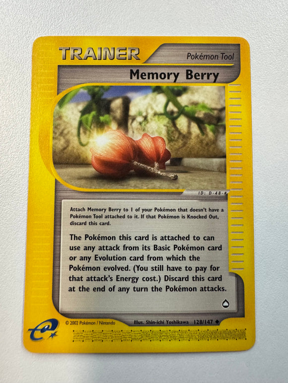 Pokémon TCG Memory Berry Aquapolis 2002 Non-Holo 128/147