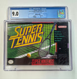 Super Tennis Nintendo SNES 1991 CGC 9.0 SEALED V-Seam A