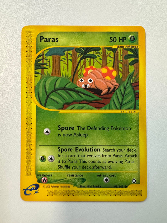 Pokémon TCG Paras Aquapolis 2002 Non-Holo 99/147