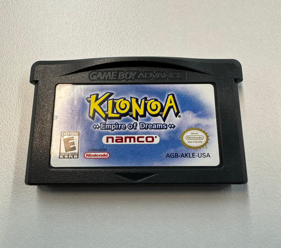 Klonoa: Empire of Dreams Nintendo Gameboy Advance GBA 2001 Authentic