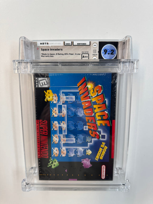 Space Invaders Nintendo SNES WATA 9.2 SEALED - A++ Seal