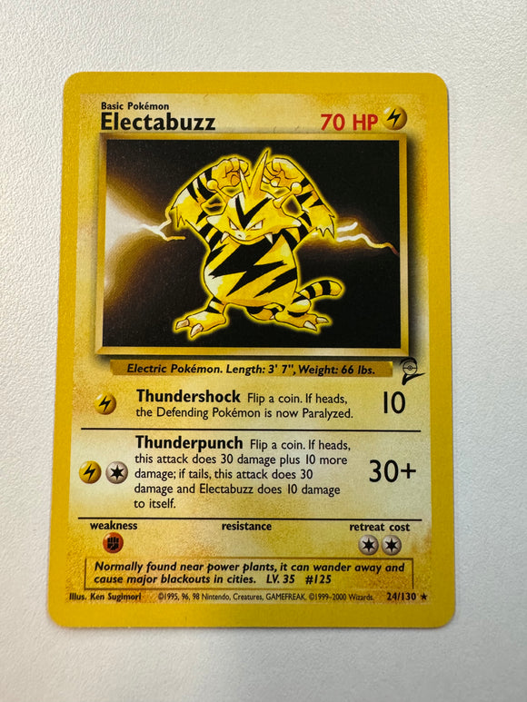 Pokémon TCG Electabuzz Base Set 2 2000 Non-Holo 24/130 MINT
