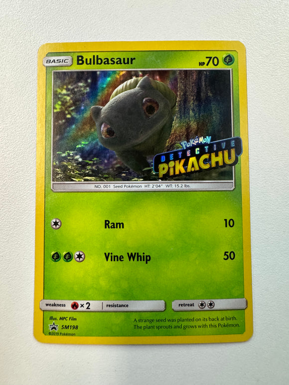 Pokemon TCG Bulbasaur SM198 Detective Pikachu Holo 2019