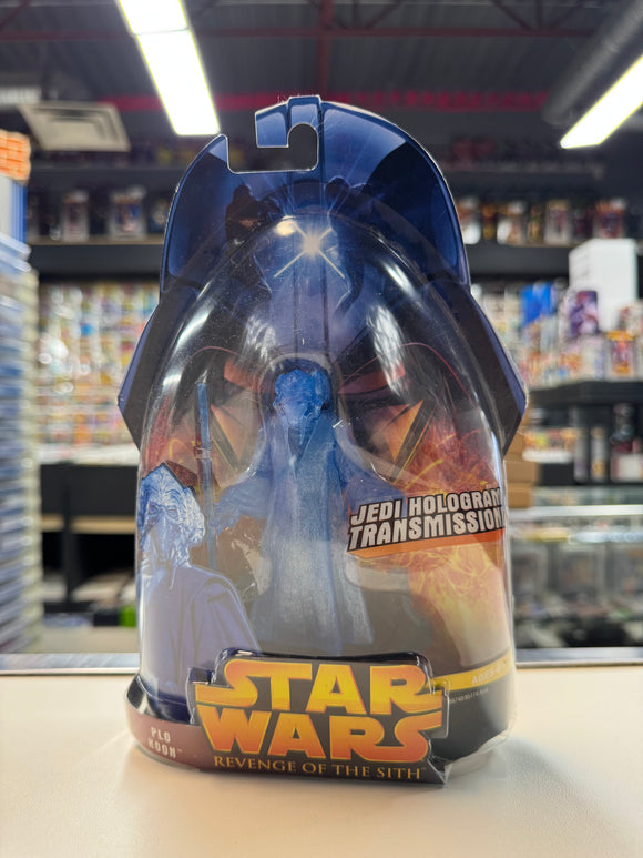Star Wars Revenge of the Sith Plo Koon Hologram Action Figure SEALED NIP