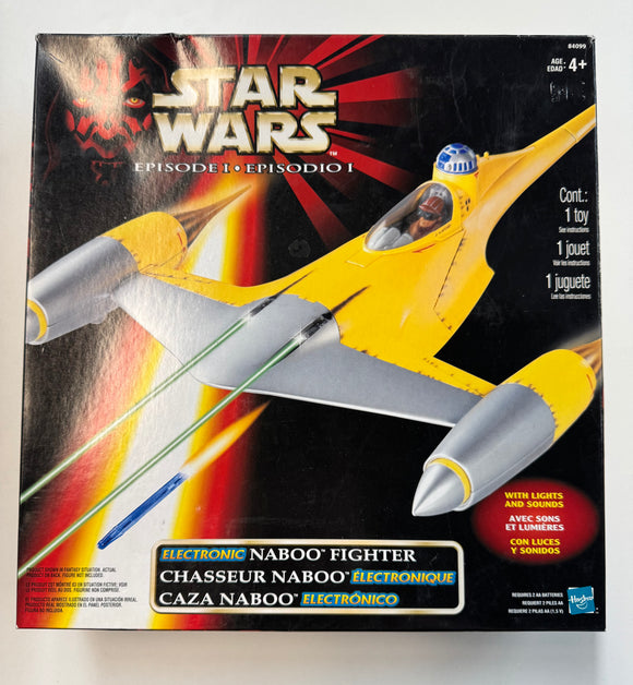 Hasbro 1998 Star Wars Episode I Electronic Naboo Fighter CIB