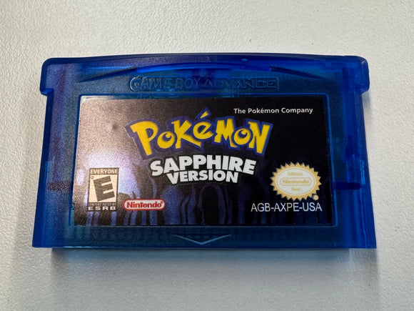 Pokemon Sapphire Version Gameboy Advance GBA 2003 Rep. Cartridge