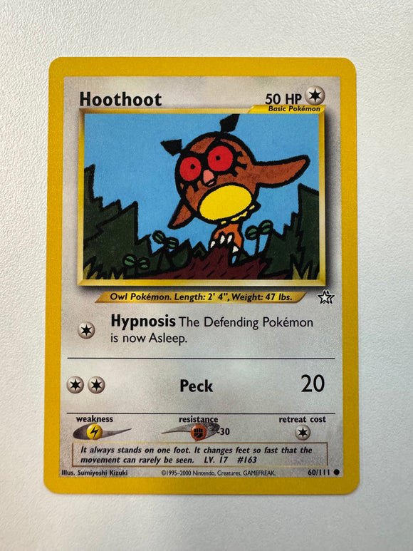 Pokémon TCG Hoothoot Neo Genesis 2000 Non-Holo 60/111 MINT