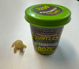 Playmates 1989 TMNT Retromutagen OOZE Empty Container w/ GITD Turtle!