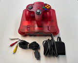 Nintendo 64 N64 Funtastic Watermelon Red Console w/ Controller & Jumper Pack