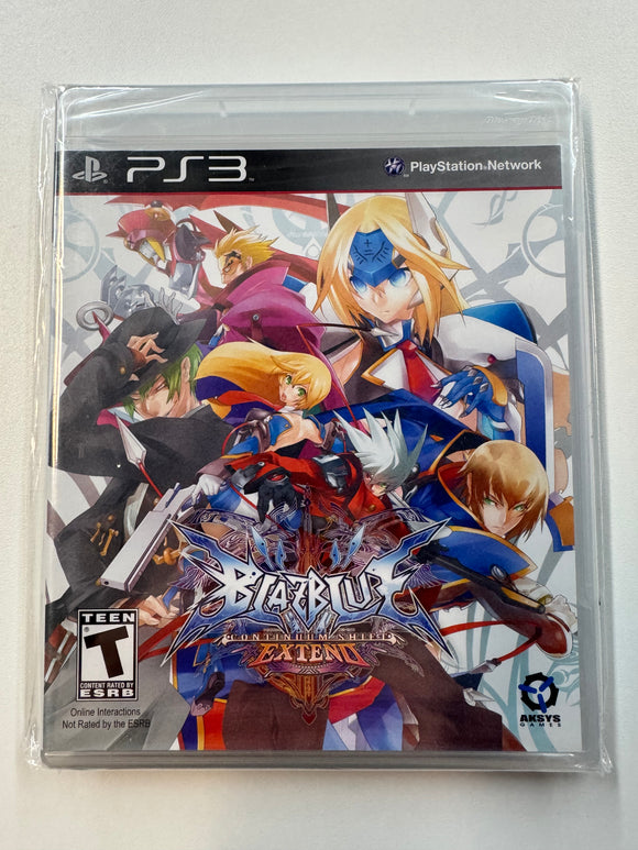 Blazblue Continuum Shift Extend Playstation PS3 2012 Sealed
