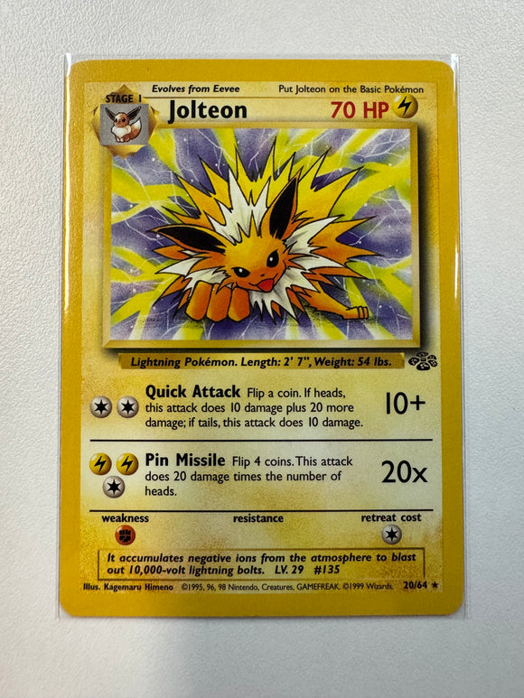 Pokémon TCG Jolteon Jungle 1999 Non-Holo 20/64