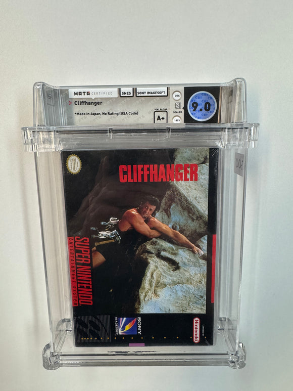 Cliffhanger Nintendo SNES 1993 WATA 9.0 SEALED A+ Sony Imagesoft