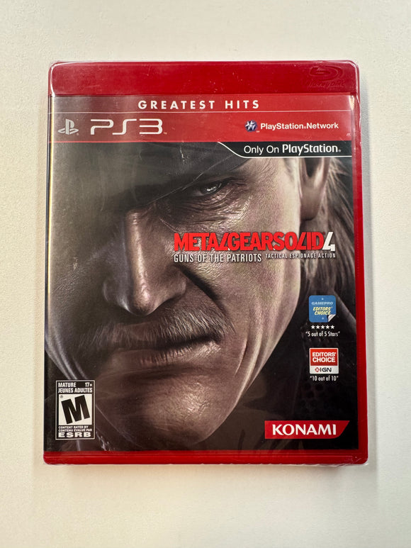 Metal Gear Solid 4 Guns Of The Patriots Playstation PS3 2008 Sealed