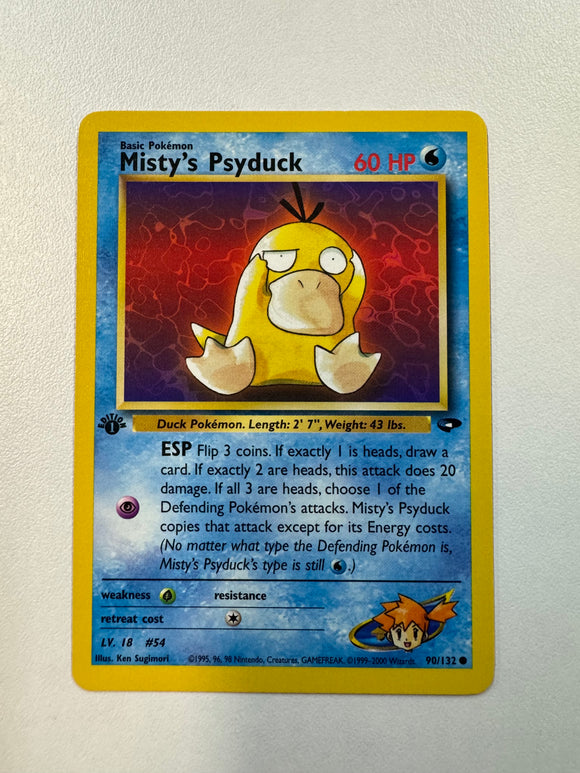 Pokémon TCG Misty Psyduck Gym Chalenge Non-Holo 90/132