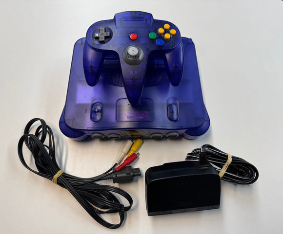 Nintendo 64 N64 Funtastic Purple Grape Console w/ Controller & Jumper Pack