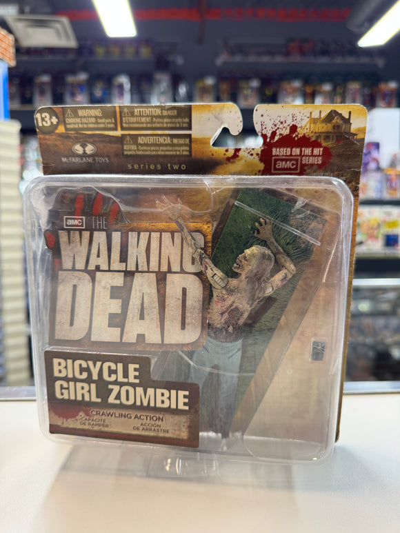 McFarlane Toys 2012 The Walking Dead Bicycle Girl Zombie S2 SEALED NIP