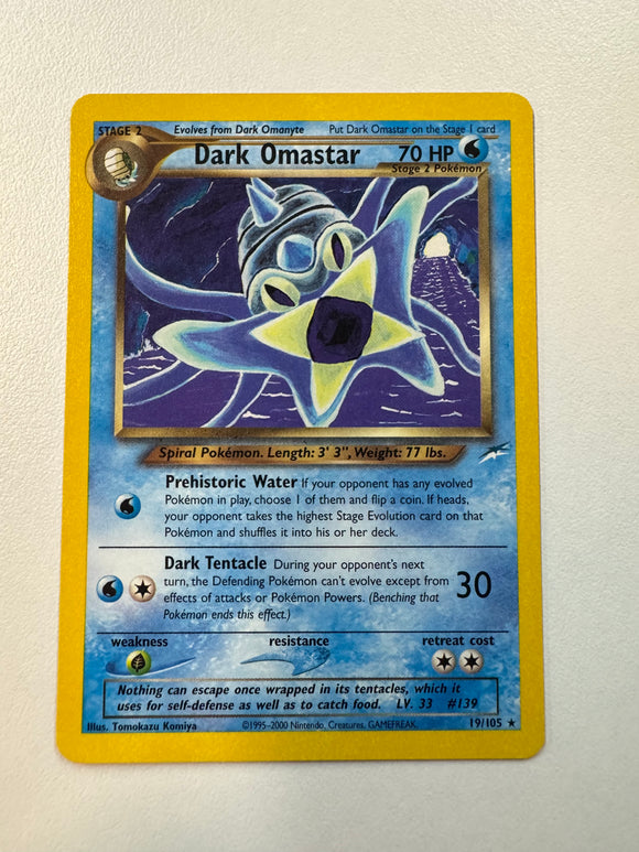 Pokémon TCG Dark Omastar Neo Destiny 2000 Non-Holo 19/105 MINT