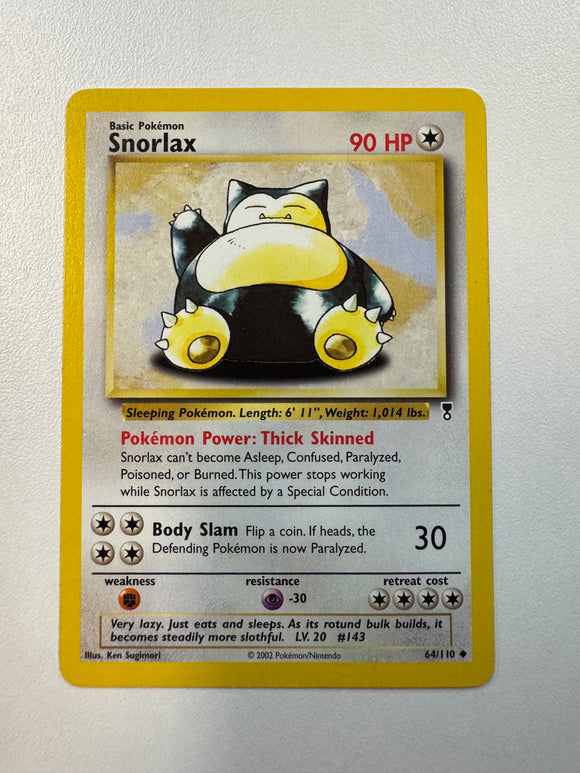 Pokémon TCG Snorlax Legendary 2002 Non-Holo 64/110