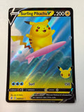 Pokémon TCG Surfing Pikachu V 008/025 25th Celebrations Holo