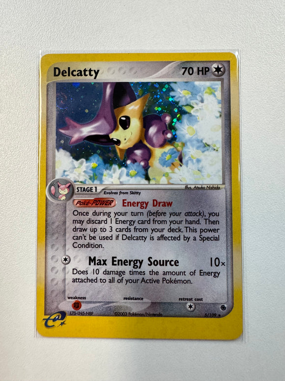 Pokémon TCG Delcatty Ruby And Sapphire 2003 Holo 5/109