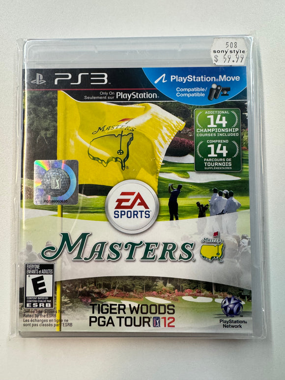 Masters Tiger Woods PGA Tour 12 Playstation PS3 2011 Sealed