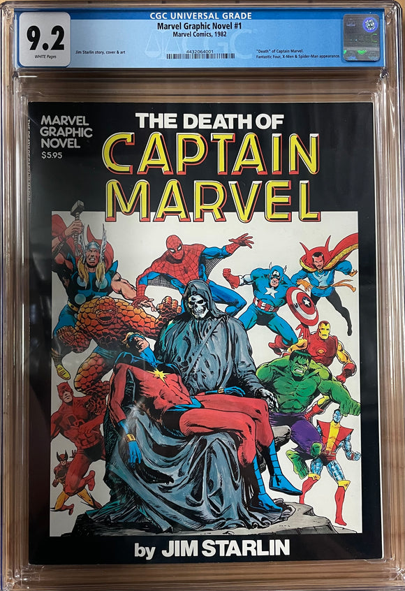 Marvel Graphic Novel #1 CGC 9.2 (1st Printing) death of Captain Marvel!