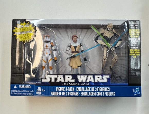 Hasbro 2010 Star Wars The Clone Wars Figure 3-Pack SEALED