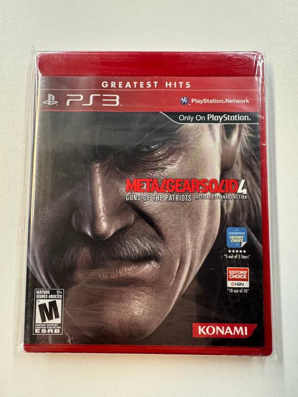 Metal Gear Solid 4 Guns Of The Patriots Playstation PS3 2008 Sealed