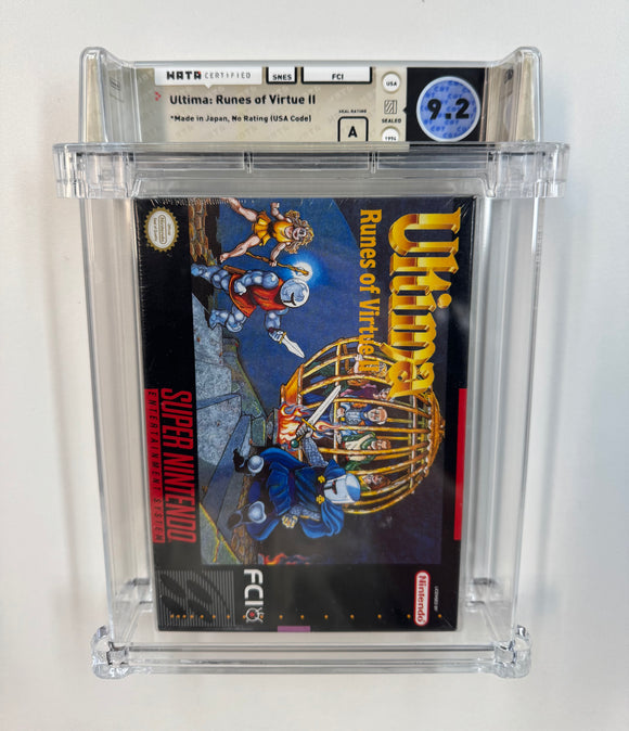 Ultima: Runes of Virtue II Nintendo SNES 1994 WATA 9.2 SEALED - A Seal