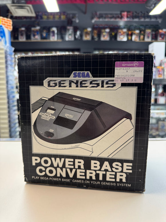 1989 Sega Genesis Power Base Converter CIB Complete in Box
