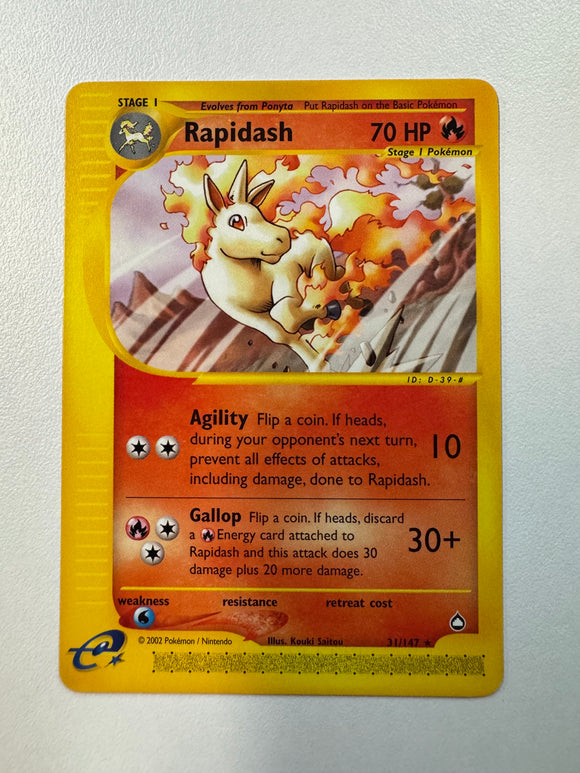 Pokémon TCG Rapidash Aquapolis Non-Holo 2002 31/147 MINT