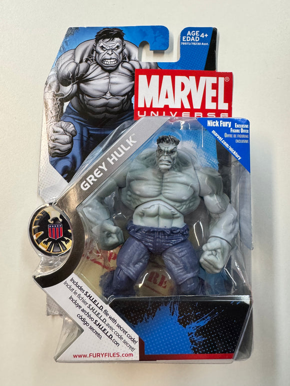 Hasbro Marvel Universe 2008 Grey Hulk w/ Shield File Secret Code SEALE ...