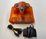 Nintendo 64 N64 Funtastic Fire Orange Console w/ Controller & Jumper Pack