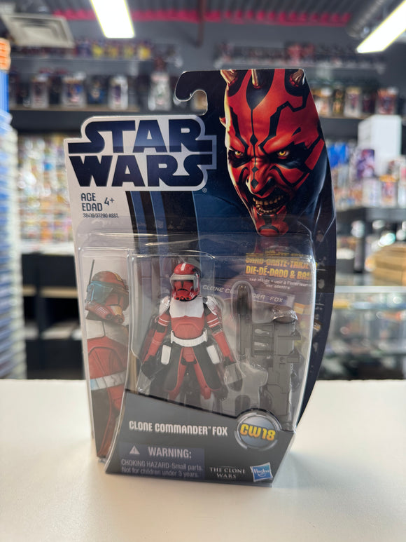 Star Wars Clone Wars Clone Commander Fox CW18 Action Figure SEALED NIP