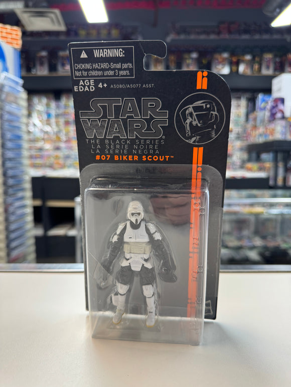Star Wars Black Series Orange Line Biker Scout #07 SEALED NIP