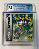 Pokemon: Emerald Version 2005 GBA CGC 7.5 Complete In Box CIB