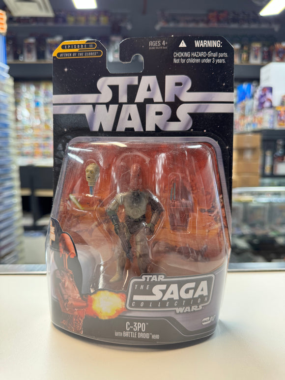 Star Wars The Saga Collection C-3P0 w/ Battle Droid Head #017 SEALED NIP
