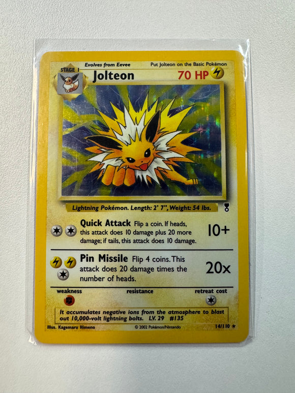 Pokémon TCG Jolteon Legendary 2002 Holo 14/110